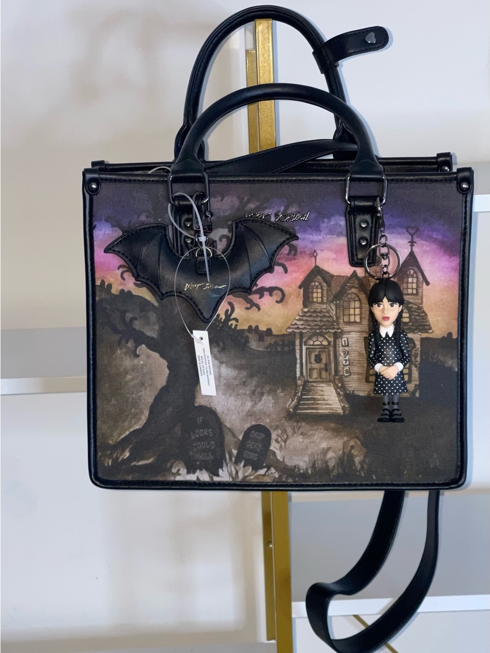 Betsey Johnson Haunted Halloween Mansion Handbag